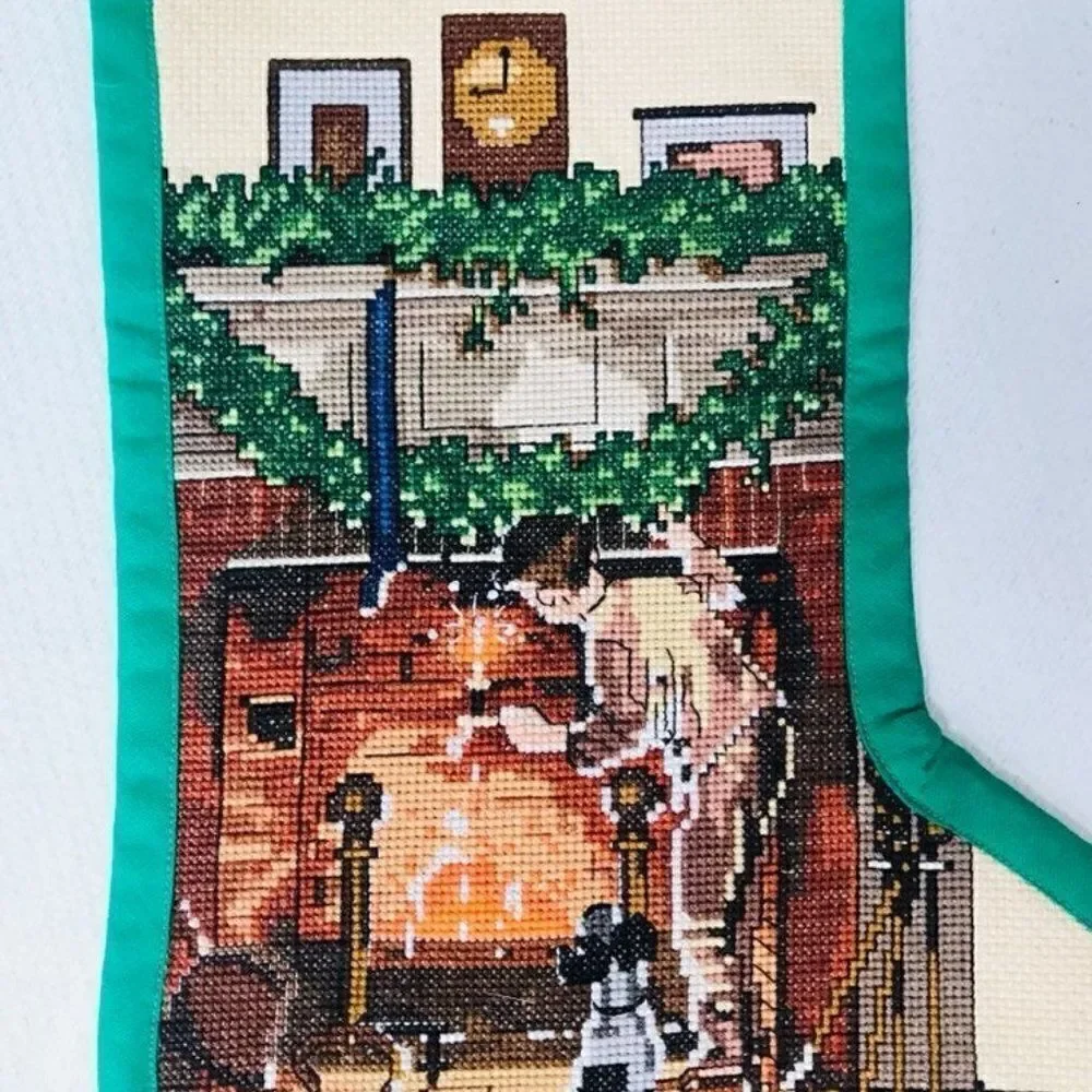 Christmas Stocking Norman Rockwell Cross stitch
